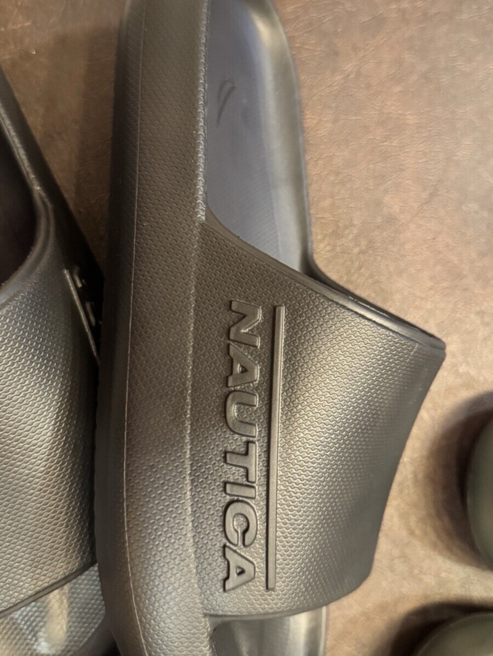Nautica Men’s Black Slide Sandals Size 9 Slip On Pool Beach Shower Slides